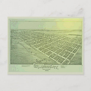  Pictorial Map of Oklahoma City in 1890 Briefkaart