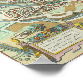  Pictorial Map of Paris (1615) Poster (Hoek)