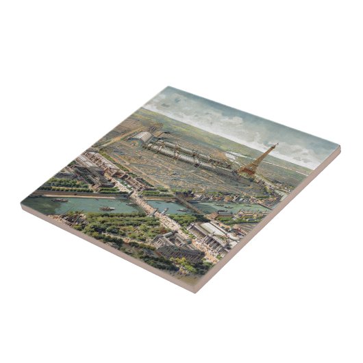  Pictorial Map of Paris (1900) Tegeltje (Zijkant)