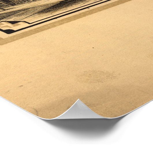  Pictorial Map of Paterson NJ (1880) Poster (Hoek)