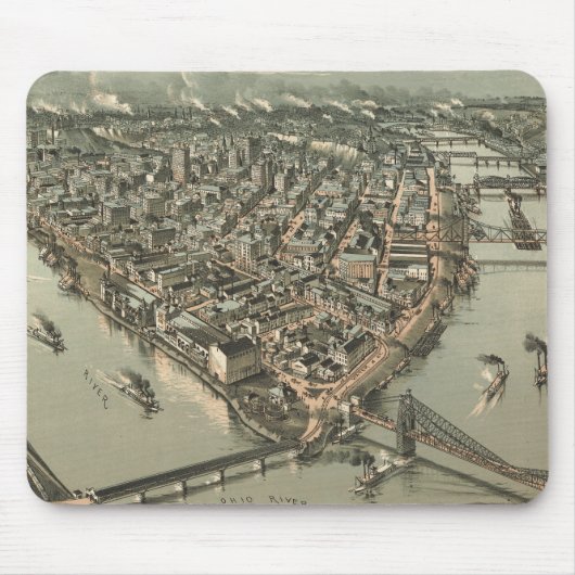  Pictorial Map of Pittsburgh (1902) Muismat (Voorkant)