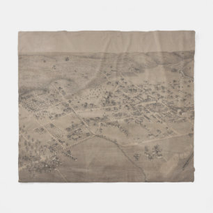  Pictorial Map of San Marcos Texas (1881) Fleece Deken