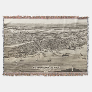  Pictorial Map of St. Augustine FL (1885) Deken
