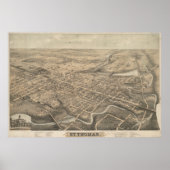 Pictorial Map of St. Thomas Ontario (1875) Poster (Voorkant)