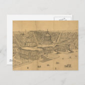  Pictorial Map of Washington D.C. (1872) Briefkaart (Voorkant / Achterkant)