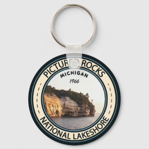 Pictured Rocks National Lakeshore Michigan Badge Sleutelhanger