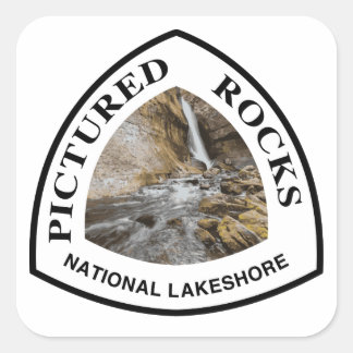 Pictured Rocks National Lakeshore Vierkante Sticker