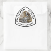 Pictured Rocks National Lakeshore Vierkante Sticker (Tas)