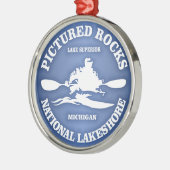 Pictured Rocks (rd) Metalen Ornament (Links)