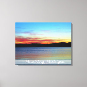 Pictured Rocks Sunrise/Wrapped Canvas Afdruk