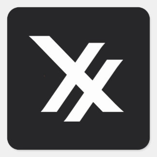 PICTUREPLANE - NEGATIEVE SLAAF VIERKANTE STICKER