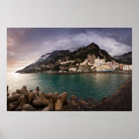 Picturesque Amalfi Coast, Italië Seaside Town