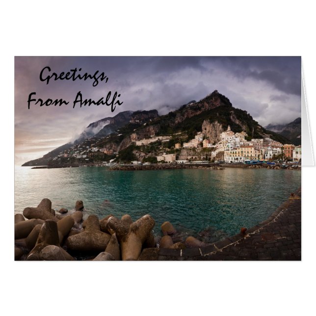 Picturesque Amalfi Coast Italy Seaside Town (Devant Horizontal)