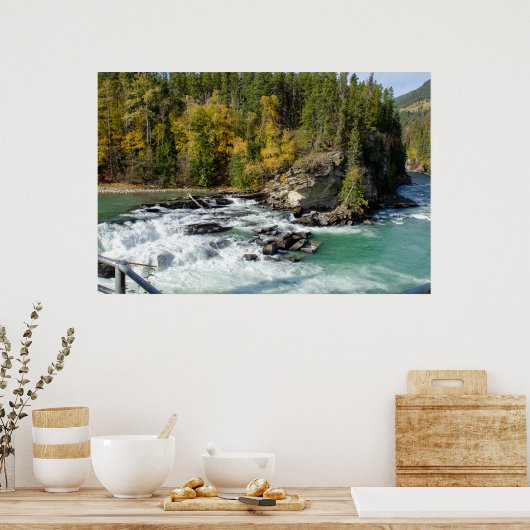 Picturesque Canadian River, Fraser River Poster (Keuken)