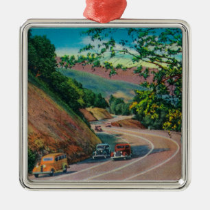 Picturesque Los Gatos Highway bij Santa Cruz Metalen Ornament