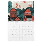 Picturesque rural landscape kalender (Feb 2026)
