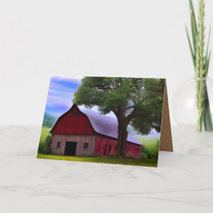 Picturesque Rustic Autumn Maple Leaves Bedankkaart