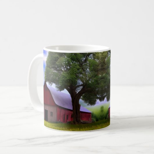 Picturesque Rustic Autumn Maple Leaves Koffiemok (Voorkant links)