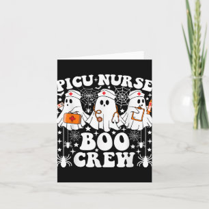 Picu Nurse Boo Crew Funny Ghost Halloween Kaart