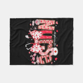 Picu Nurse Stethoscope Coquette Bow Heart Valentin Fleece Deken (Voorkant (Horizontaal))