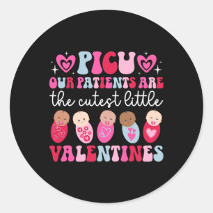 Picu-verpleegster Valentijnsdag Picu-verpleging Va Ronde Sticker