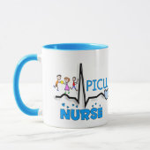 PICU-zuster Gifts-QRS Segment en Kinder ontwerp Mok (Links)
