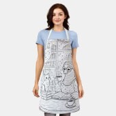 Pidgy et Nova Tea - Tablier de coloriage (Porté)