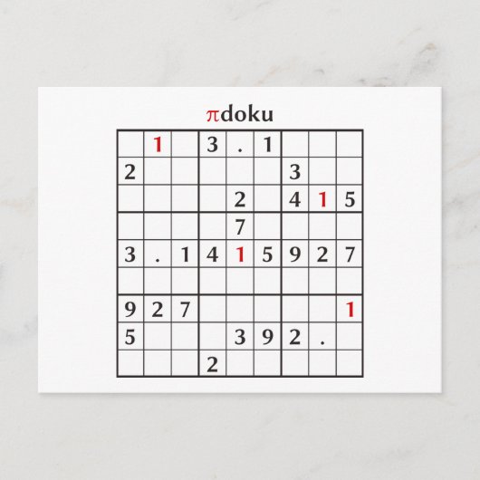 pidoku briefkaart (Voorkant)
