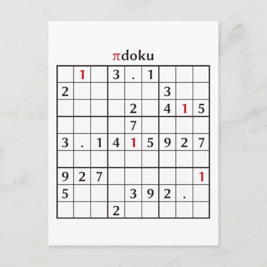 pidoku briefkaart (Voorkant)