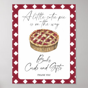 Pie baby shower banner boeken kaarten en geschenke poster