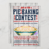 Pie Baking Contest Invitations Kaart (Voorkant / Achterkant)