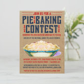 Pie Baking Contest Invitations Kaart (Staand voorkant)