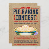 Pie Baking Contest Invitations Kaart (Voorkant / Achterkant)