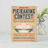Pie Baking Contest Invitations Kaart (Staand voorkant)