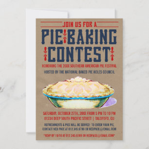 Pie Baking Contest Invitations Kaart