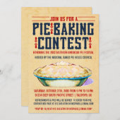 Pie Baking Contest Invitations Kaart (Voorkant / Achterkant)