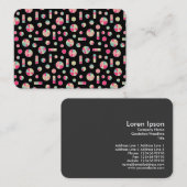 Pie Circles en Bars Pattern 271019v1 - zwart Visitekaartje (Voorkant / Achterkant)