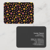 Pie Circles en Bars Pattern 271019v2 - Zwart Visitekaartje (Voorkant / Achterkant)