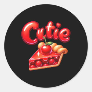 Pie Day Pi Day Thanksgiving Cherry Schattige Pie C Ronde Sticker