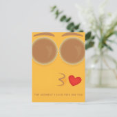 Pie Eyed Kisses Thanksgiving Carte postale (Debout devant)