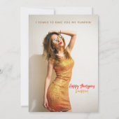 Pie Eyes Photo Carte Thanksgiving (Dos)