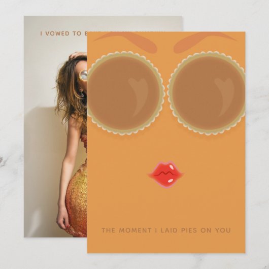 Pie Eyes Photo Carte Thanksgiving (Devant / Derrière)