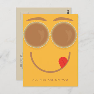 Pie Eyes Thanksgiving Briefkaart