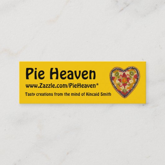 Pie Heaven Profile Card Mini Visitekaartje (Voorkant)