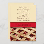 Pie Housewarming Invitation Kaart (Voorkant / Achterkant)