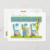 Pie in de luchthaven Sky Briefkaart (Voorkant / Achterkant)