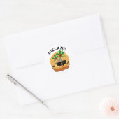 Pie-land Funny Island Pun Ronde Sticker (Envelop)