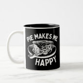 Pie maakt me blij dat ik grappig ben tweekleurige koffiemok (Links)