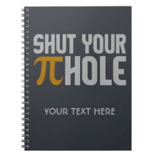 "Pie (pi) Hole" aangepast monogram notitieboek