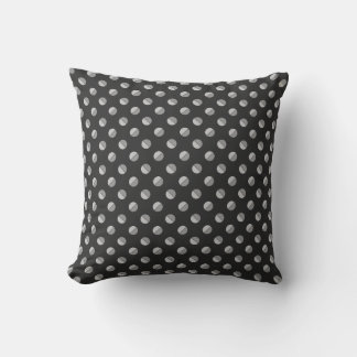 `Pie Polkadot" Zwart Tonaal Grijs Kussen